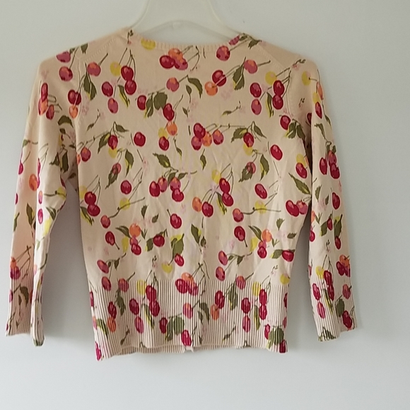 Easel Cherry Print Cardigan - Picture 2 of 8